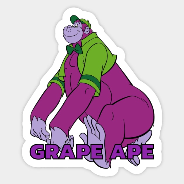 Grape Ape Cartoon Grape Ape Sticker TeePublic
